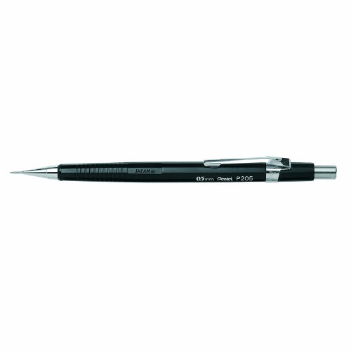 Pentel 0.5 mm Lead Automatic Pencil - Black (Pack of 12)