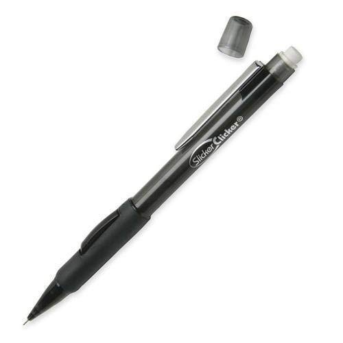 SKILCRAFT Mechanical Pencil,w/Rubber Grip,.5mm,12/DZ,Translucent Black (7520-01-565-4872)