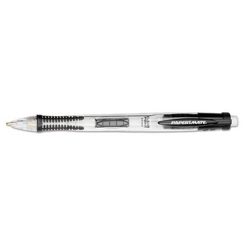 Papermate 56037 Clear Point Mechanical Pencil, 0.5 mm, Black Barrel, Refillable