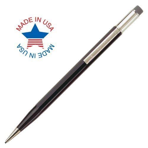 Autopoint® All-American® Pencil, 1.1mm tip, Paneled Barrel, Black, American Made (60010BK)