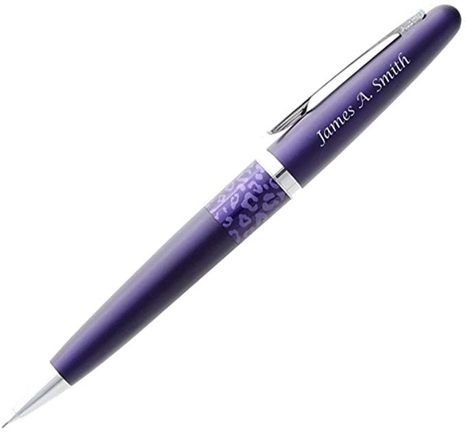 Engraved / Personalized Pilot Metropolitan Animal Collection 'Plum Leopard' Mechanical Pencil - Custom Engraving 94007