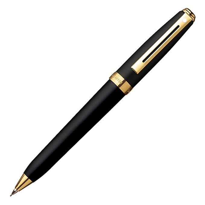 Sheaffer Prelude, Black Matte Featuring 22KT Gold Plate Trim, 0.7mm Pencil (E3346)