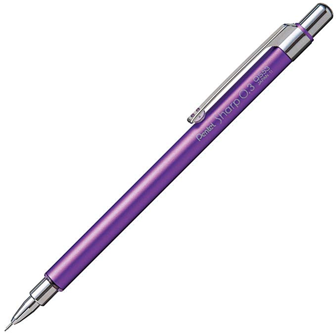 Pentel Pocket Size 0.3mm Mechanical Pencil, Violet (QS53-V)