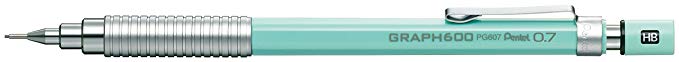 Pentel Drafting Mechanical Pencil Graph 600, 0.7mm (Mint Blue Body)