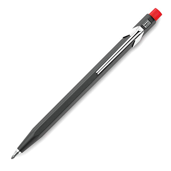 Caran d'Ache 3.288 Fixpencil, Swiss Made 3 mm Pencil, Red Cap