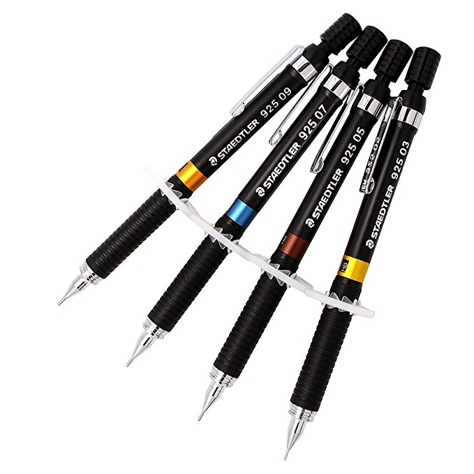 Staedtler Mars Drafting Mechanical Pencils 4 pk, 0.3, 0.5, 0.7,& 0.9mm widths, 925WP4