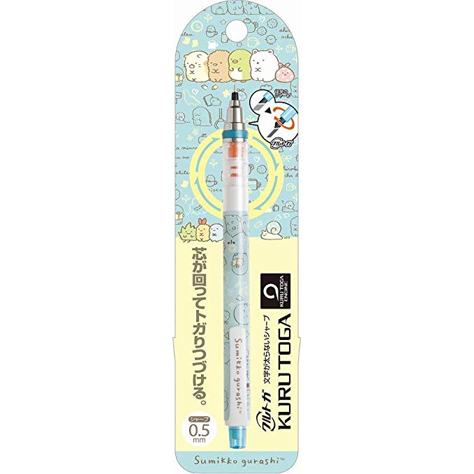 Kurutoga San-X Sumikko Grashi mechanical pensil 0.5mm tip natural series green