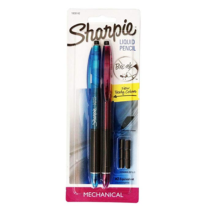 Sharpie Mechanical Liquid Pencils No. 2 Lead Equivalent (3 Pack: 6 Pencils Total)