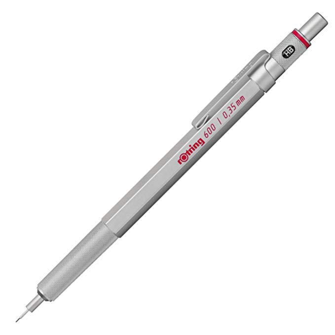 rOtring 600 Mechanical Pencil, Silver, 0.35mm (1911702)