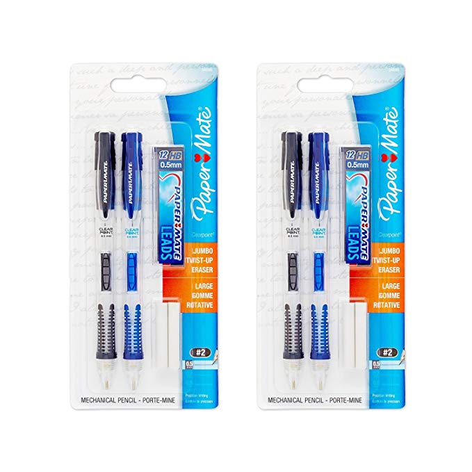 Paper Mate Clear Point Mechanical Pencil Starter Kit (0.5mm 2 Pack)