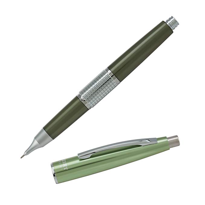 Pentel Sharp Kerry Mechanical Pencil, 0.5mm, Metallic Olive Barrel, 1 pack (P1035K)