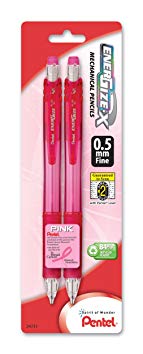 Pentel BCA EnerGize-X Mechanical Pencil, 0.5mm, Pink Barrels, Pack of 2 (PL105BP2P-BC)