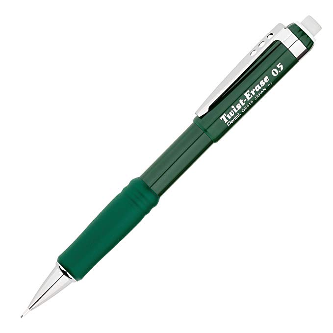 Pentel Twist Eraser III Mechanical Pencil Color Green (QE515D) Review