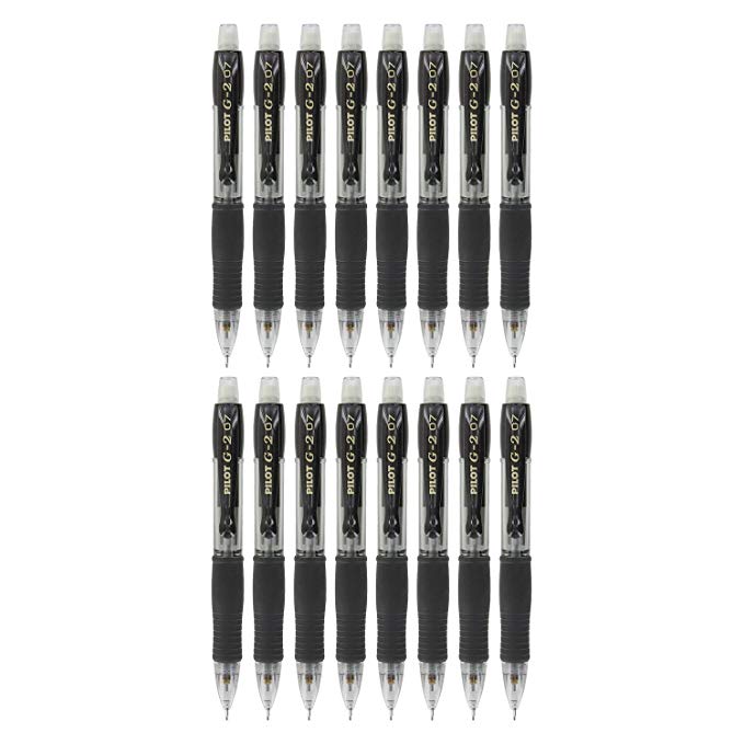 Pilot G2 Retractable Mechanical Pencils, 0.7mm HB, Pack of 12 (Bulk Packaging) (Black)