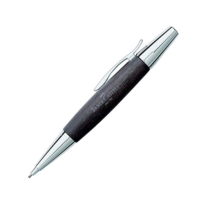 PROP PENCIL WOOD/CHROME SHINY BLACK