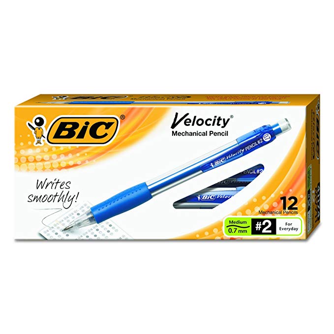 BIC Velocity Original Mechanical Pencil, Medium Point (0.7mm), 12-Count