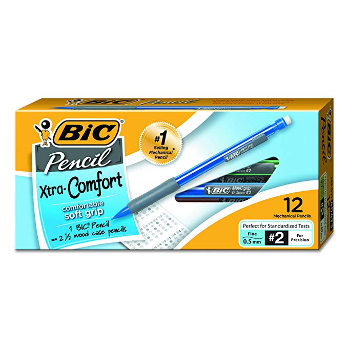 BIC Xtra-Comfort Mechanical Pencil, Fine Point (0.5mm), 12-Count (MPFG11)