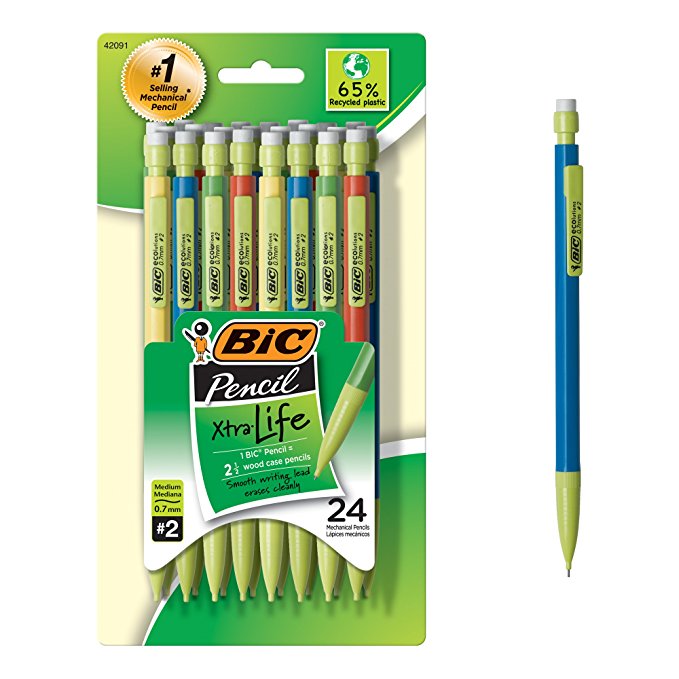 BIC Ecolutions Xtra-Life Mechanical Pencil, Medium Point (0.7mm), 24-Count