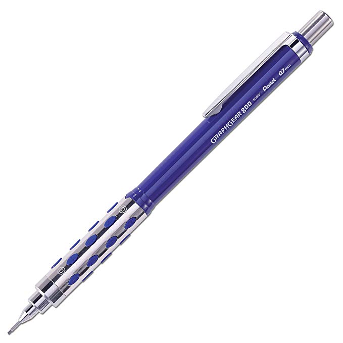 Pentel Graph Gear 800 Blue Mechanical Drafting Pencil, 0.7mm (PG807C)